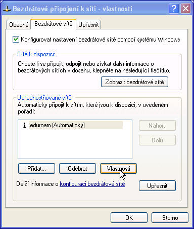 Bezdrátové připojení k síti - vlastnosti